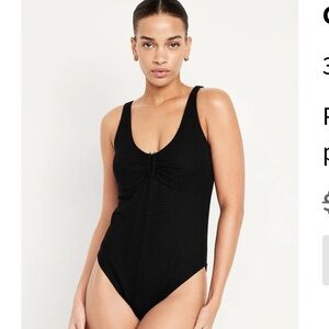 3X OLD NAVY Elegant Black Crochet One-Piece Swimsuit XXXL